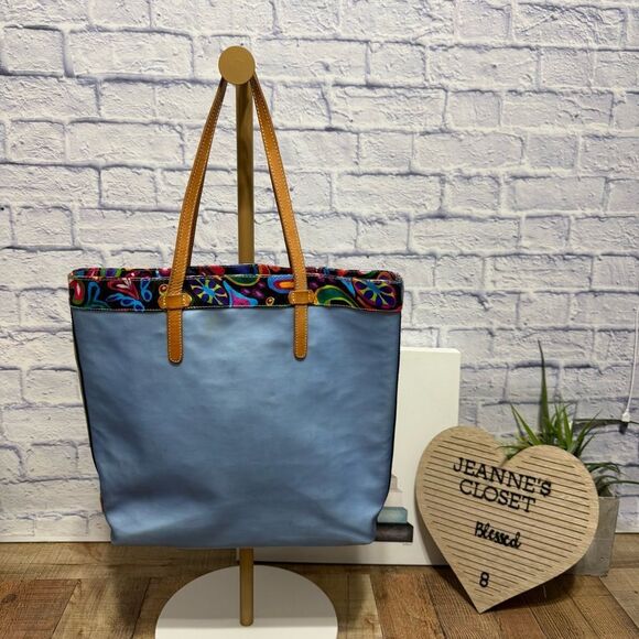 Consuela Austin Sophie Blue Floral large Tote Bag - Picture 2 of 16